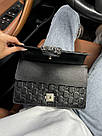 Жіноча сумка Гуччі чорна Gucci Black натуральна шкіра, фото 6