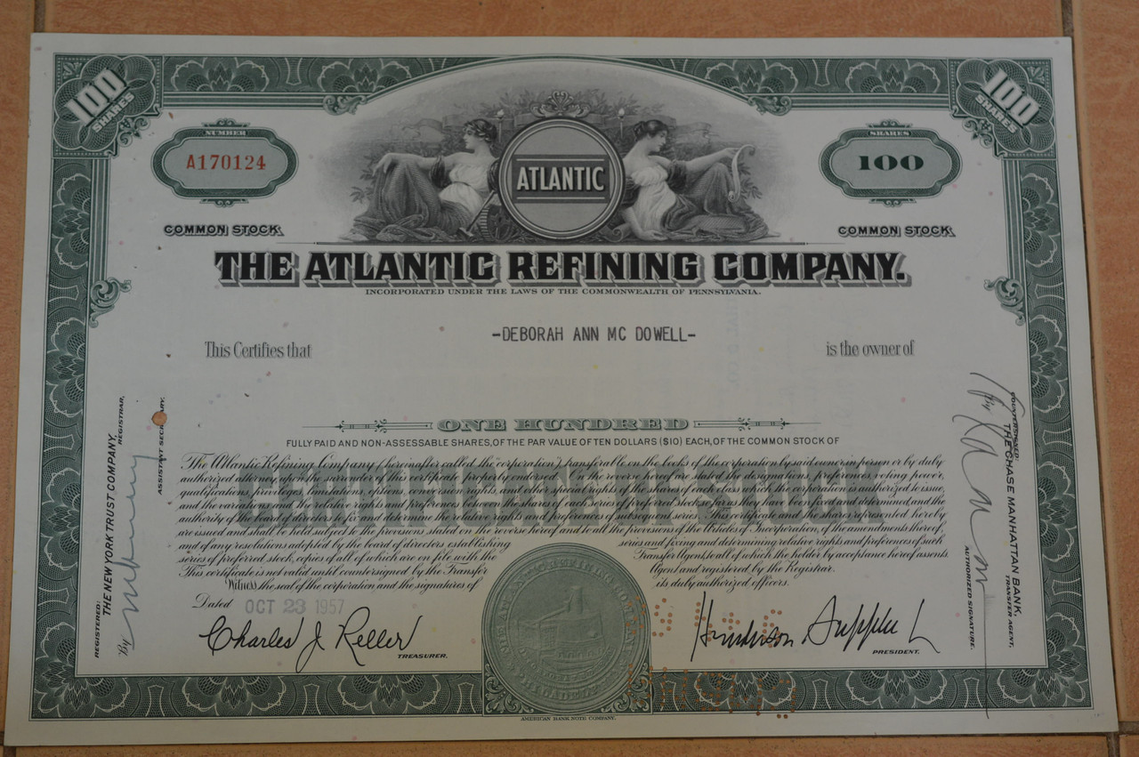 Акція. США. 1957 рік No170124 (Б-4)