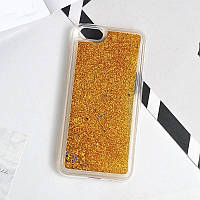 Чехол Glitter для Huawei Y5 2018 / Y5 Prime 2018 / DRA-L21 бампер Жидкий блеск Золотой УЦЕНКА