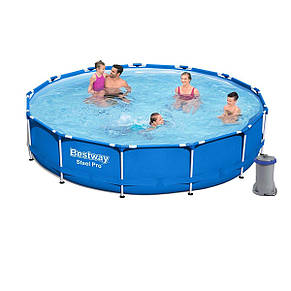 Басейн каркасний Bestway 5612E габарити 396x84 см, об'єм 8680 л (картриджний фільтр), фото 1