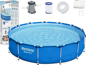 Басейн каркасний Bestway 5612E габарити 396x84 см, об'єм 8680 л (картриджний фільтр), фото 3