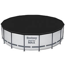 Басейн каркасний Bestway 5612Z розмір 488x122см, об'єм 19480л (картриджний фільтр-насос, драбина, тент), фото 4