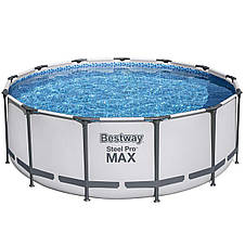 Басейн каркасний Bestway 5618W габарити 396x122см, об'єм 12690л (картриджний фільтр-насос, драбина, тент), фото 3