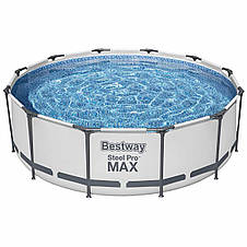 Басейн каркасний Bestway 5619N габарити 366x100 см, об'єм 9150 л (картриджний фільтр, навіс, драбина), фото 3