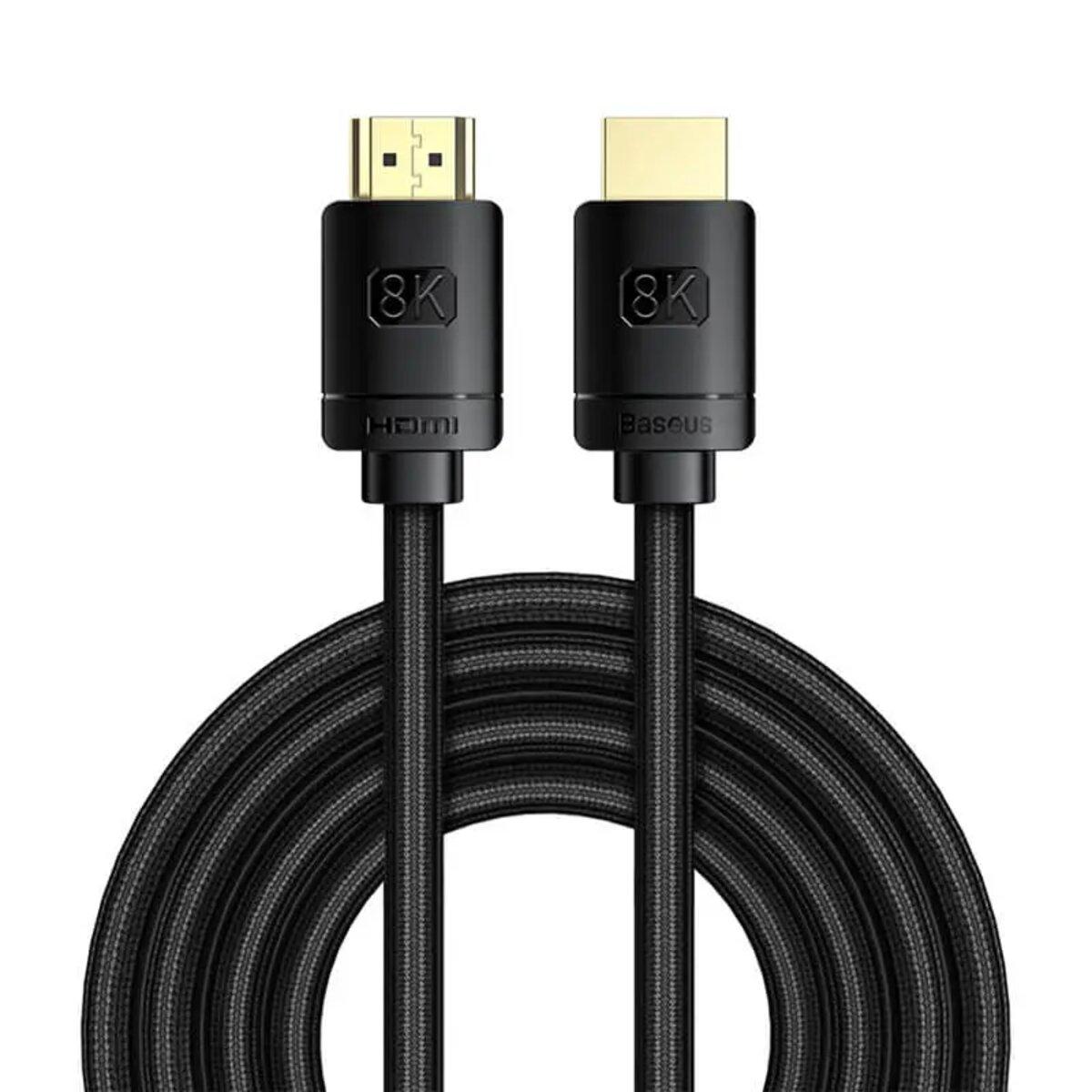 Кабель Baseus High Definition Series HDMI 8K to HDMI 8K Adapter Cable(Zinc alloy) 1m Black (WKGQ000001)