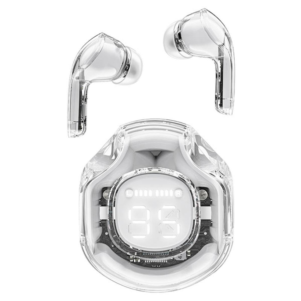 Бездротові навушники ACEFAST T8 Crystal color (2) bluetooth earbuds White Moon lly