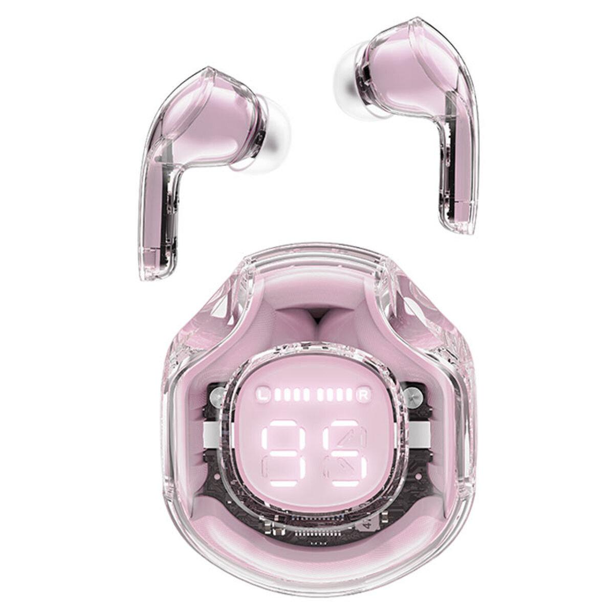 Бездротові навушники ACEFAST T8 Crystal color (2) bluetooth earbuds Lotus Pink lly