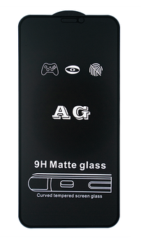 Захисне скло Matte для Apple iPhone XR Full Glue (0.3 мм, 2.5D) black