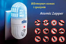 Відлякувач комах та гризунів Atomic Zabber антимоскітна лампа від мух та комарів, фото 6
