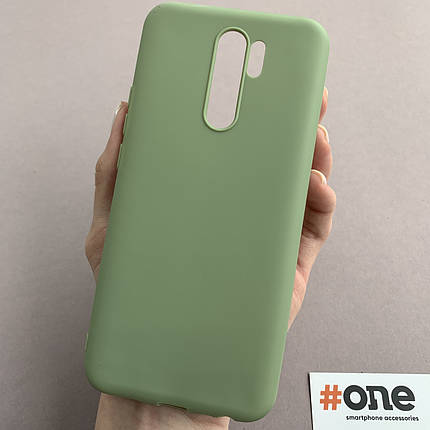 Чохол для Xiaomi Redmi 9 однотонний силіконовий чохол на телефон сяомі редмі 9 фісташковий pln, фото 1