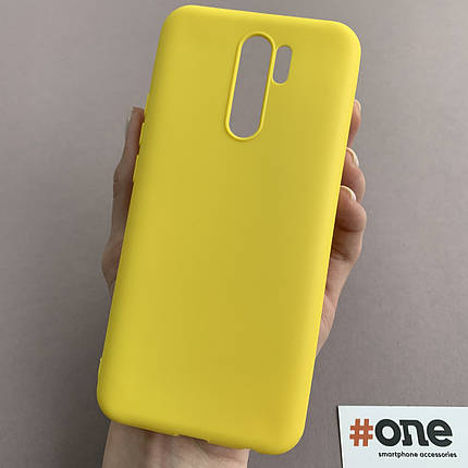 Чохол для Xiaomi Redmi 9 однотонний силіконовий чохол на телефон сяомі редмі 9 жовтий pln, фото 1