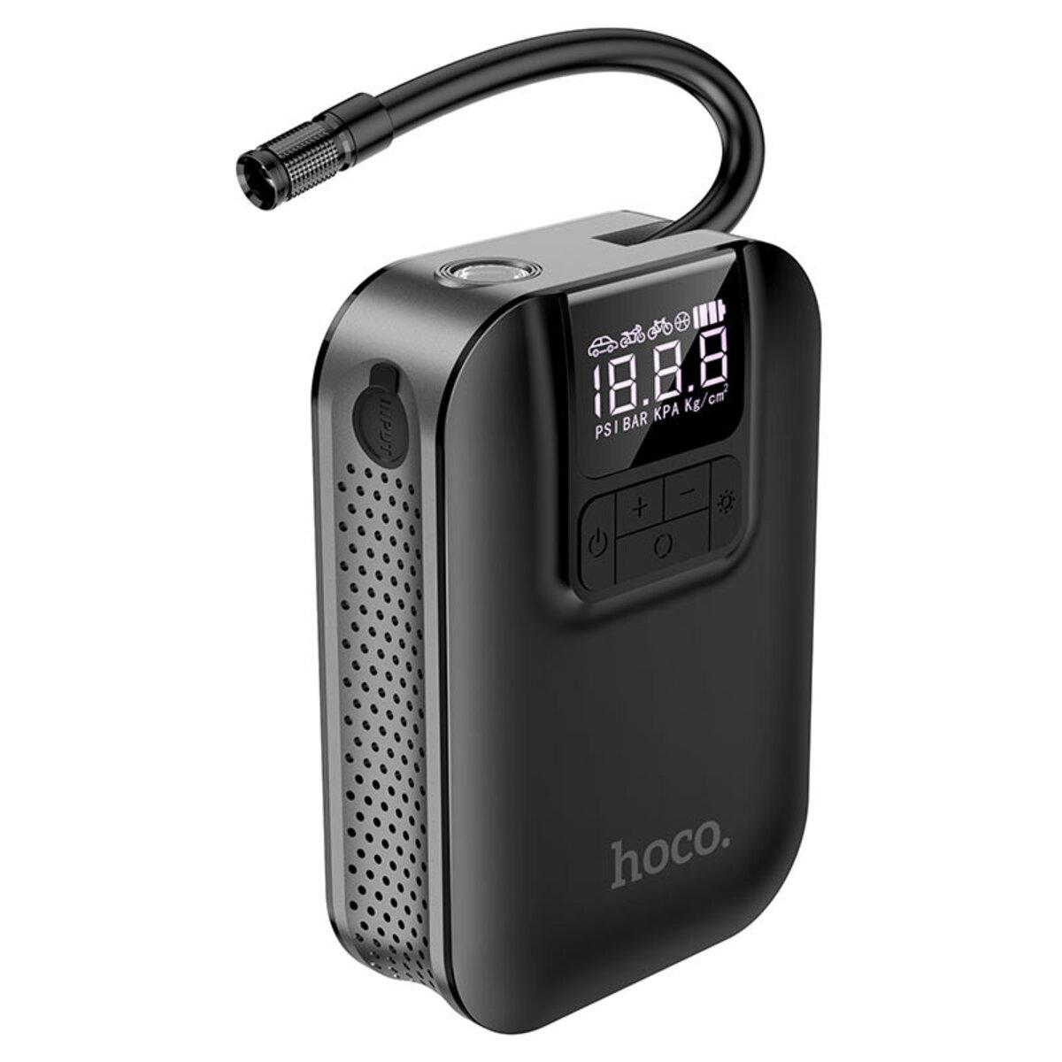 Автомобільний насос HOCO S53 Breeze portable smart air pump Black yL.