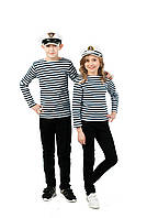 Тільник моряка дитячий Темно-синя смужка 100% бавовна Розмір 26 Одеські тільняшки