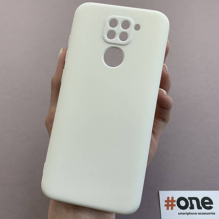 Чохол для Xiaomi Redmi Note 9 чохол накладка із закритою камерою на сяомі редмі нот 9 білий q7n, фото 1