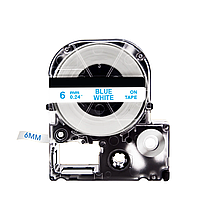Картридж с лентой для принтера Epson LabelWorks LK2WLN 6 мм 8 м Синий/Белый