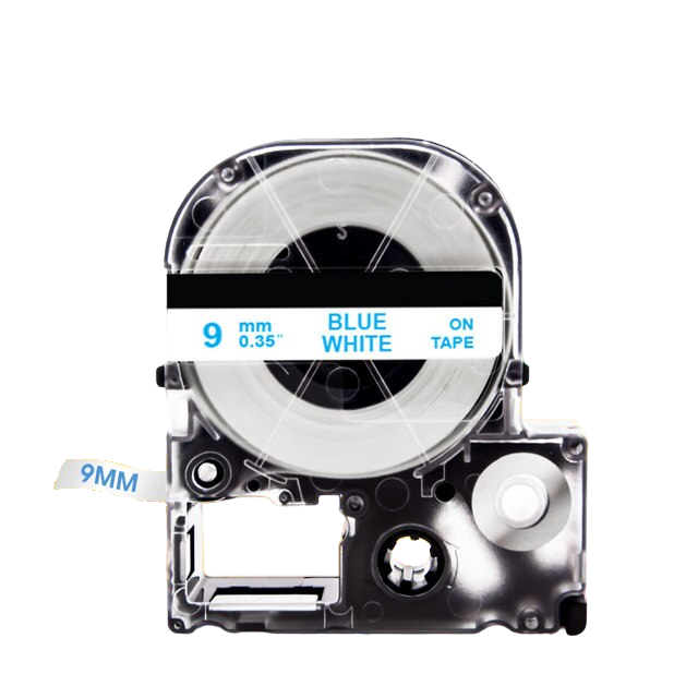 Картридж зі стрічкою для принтера Epson LabelWorks LK3WLN 9 мм 8 м Синій/Білий
