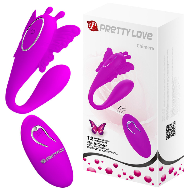 Вібромасажер для пар серії Pretty Love - CHIMERA 12 FUNCTIONS