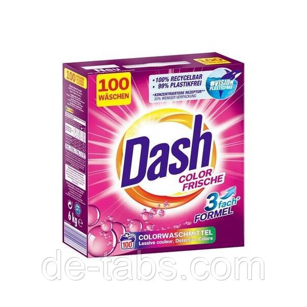 Dash Color Frische пральний порошок 6кг | 100 циклів прання!