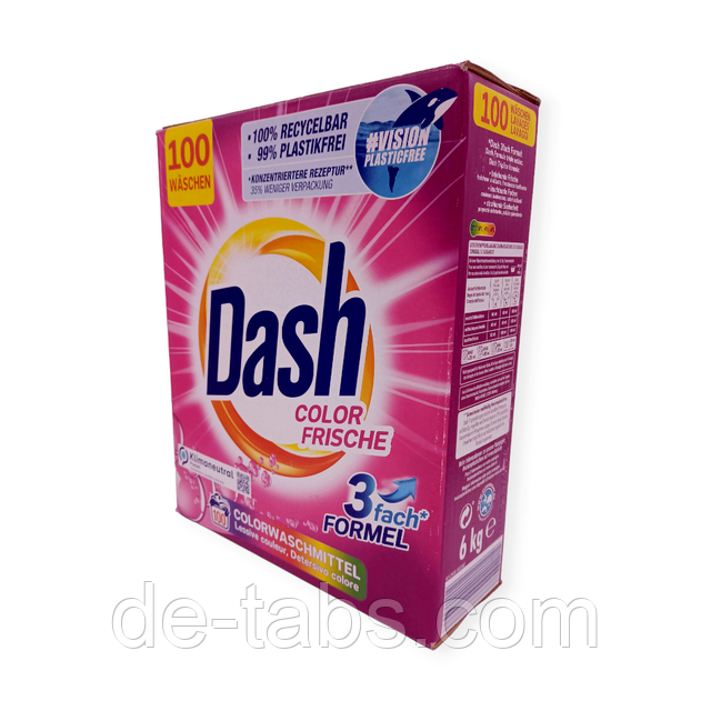 Пральний порошок Dash Color Frische 6кг | 100 циклів прання
