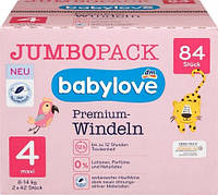 Підгузники Babylove Premium Jumbo Pack 4 Maxi (8-14 кг), 84 шт