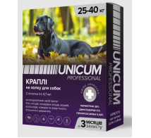 Unicum PRO 25-40 кг (перметрин) 2шт/уп Краплі від бліх та кліщів на холку для собак