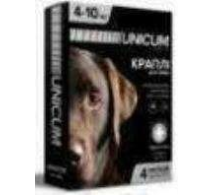 Краплі від бліх та кліщів на холку для собак Unicum premium 4-10 кг (імідаклоприд)/10, 3 шт/уп