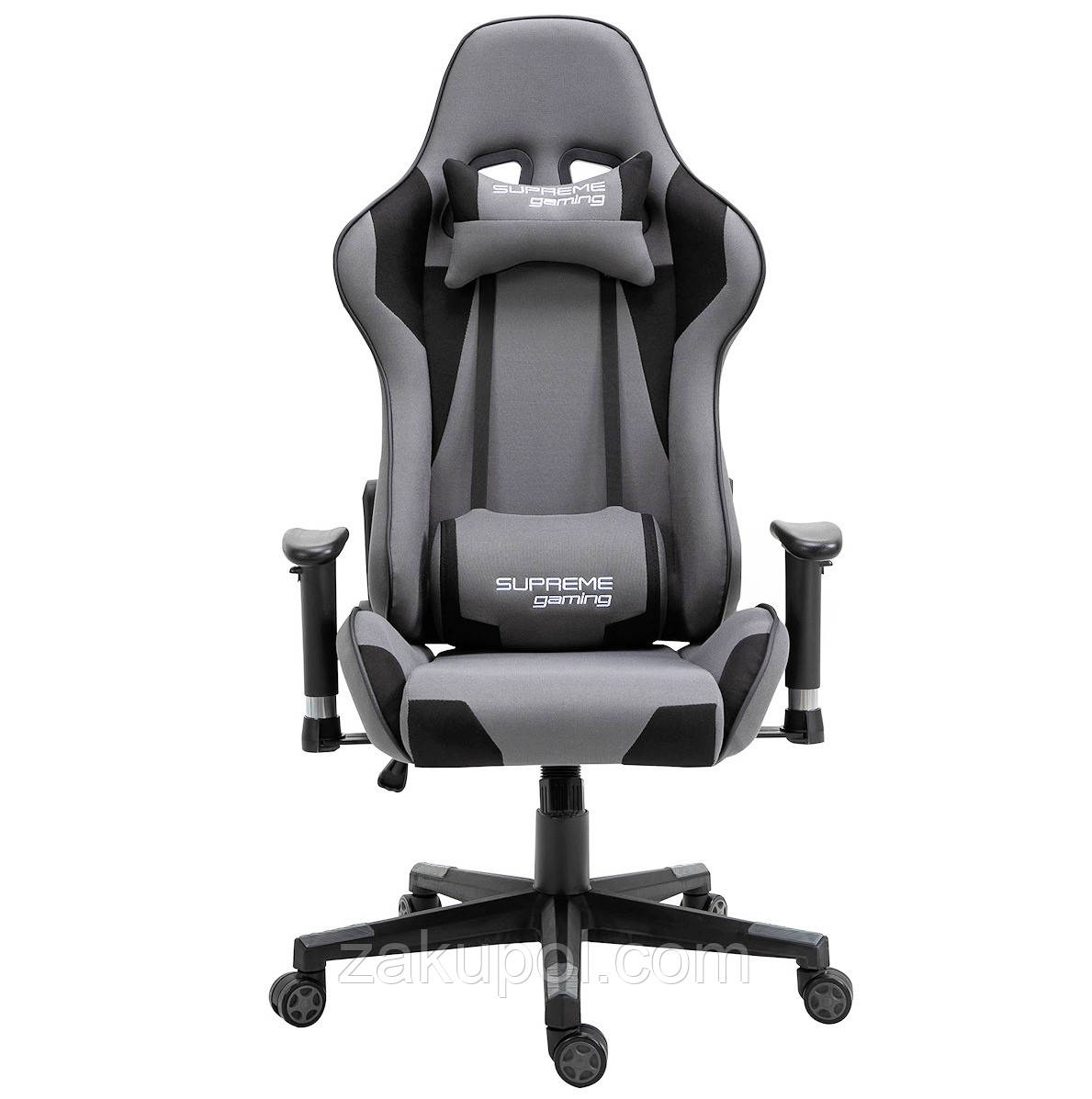 Компьютерное кресло из ткани PlayMaker Supreme Gaming 94561 Серо-черный - фото 2 - id-p1838196849