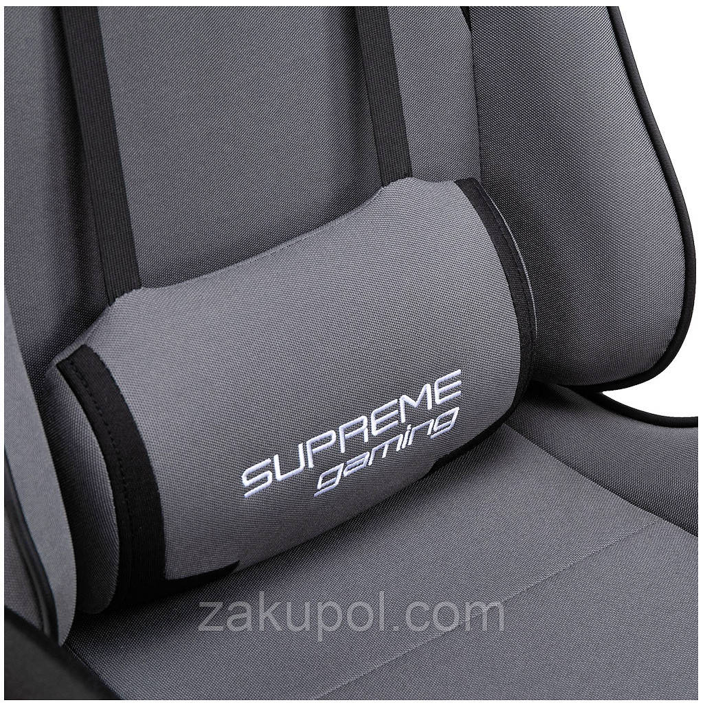 Компьютерное кресло из ткани PlayMaker Supreme Gaming 94561 Серо-черный - фото 5 - id-p1838196849