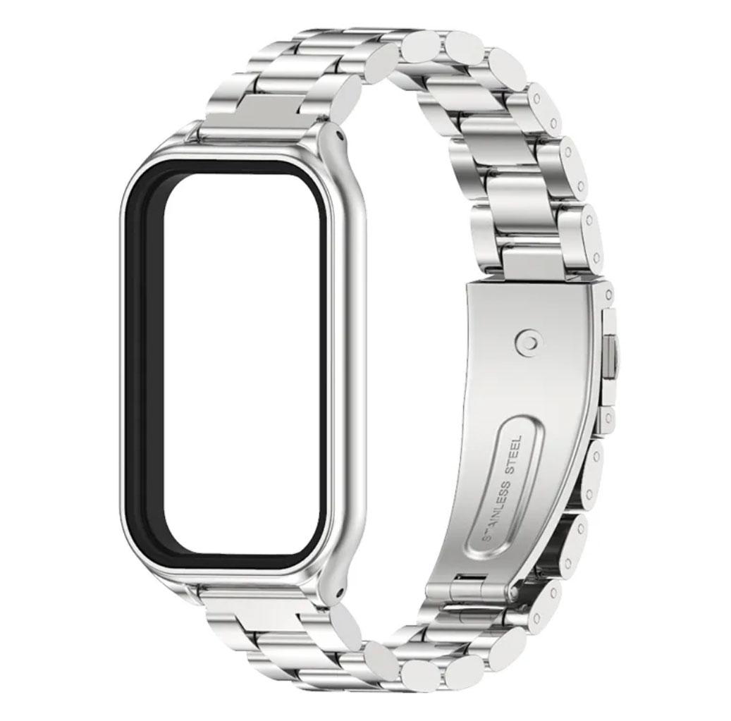 Металевий ремінець Mijobs для фітнес браслета Xiaomi Mi Smart Band 8 Active - Silver, фото 1