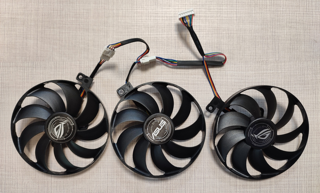 Система охлаждения видеокарты ASUS ROG STRIX 2060 2070 2080 RX5700XT вентилятор кулер комплект 3шт