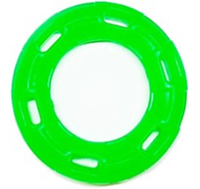 Игрушка для собак. Кольцо с 6 сторонами, зеленое, 12 см (с запахом ванили)