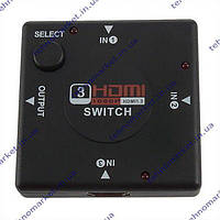 HDMI SWITCH 3х1 сплітер 3 порти перемикач комутатор світч 3 в 1