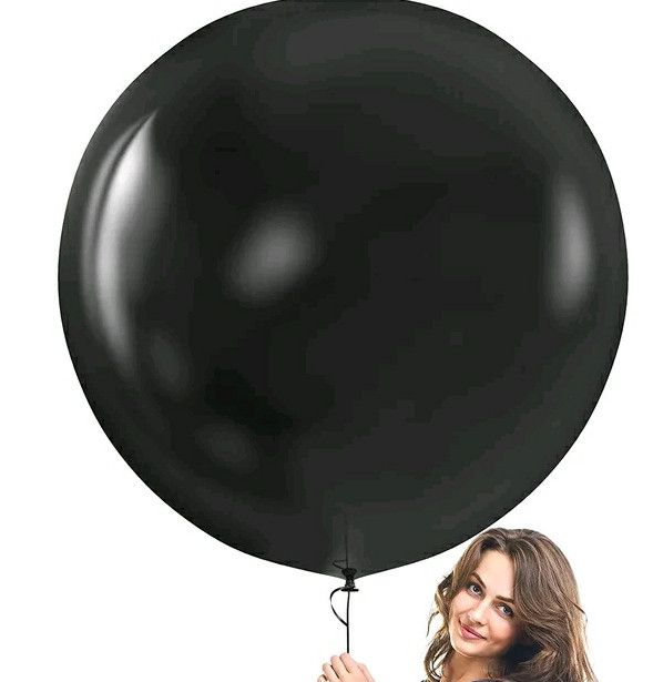 Велика Повітряна Куля Latex Balloon 36 дюймів 90 см Чорний (00345)