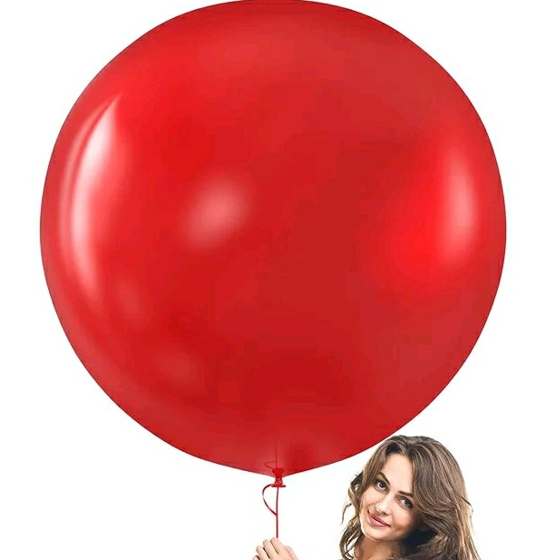 Велика Повітряна Куля Latex Balloon 36 дюймів 90 см Червоний (00343)