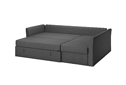 HOLMSUND Кутовий диван зі спальною функцією Nordvalla темно-сірий 794.253.69