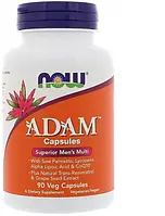 Витамины для мужчин Адам, Adam Men's Multi, Now Foods, 90 капсул (215407)