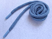 Шнурок акриловый серо-голубой для одежды (худи), капюшонов с наконечником, диаметр 8 мм