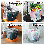 Універсальне підлогове відро для сміття з розсувним тримачем і кріпленням для сміттєвих пакетів, 4-8 літрів,, фото 6