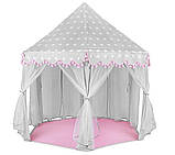 Дитячий ігровий намет намет будиночок Сіро-Рожевий Замок Палац для дівчаток Kruzzel 23476 Польща, фото 6