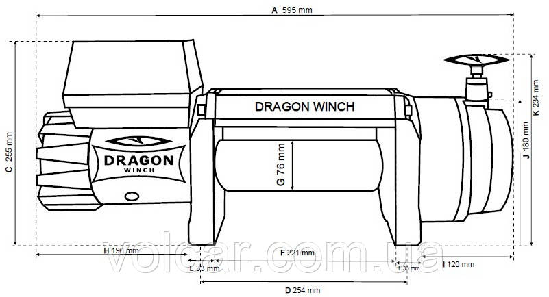 Лебедка автомобильная Dragon Winch DWH 15000HD - фото 3 - id-p312613704