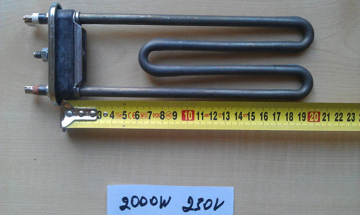 Тэн на стиральную машину Bosch, Gorenje 2000 W / L=203 мм (с местом под ...