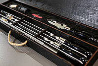 Шампури подарункові набір бокс для пікніка гриля та барбекю Оригінальні Віп подарунки на день народження татові, хлопцю,, фото 3