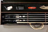 Шампури подарункові набір бокс для пікніка гриля та барбекю Оригінальні Віп подарунки на день народження татові, хлопцю,, фото 6