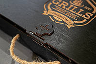 Шампури подарункові набір бокс для пікніка гриля та барбекю Оригінальні Віп подарунки на день народження татові, хлопцю,, фото 9