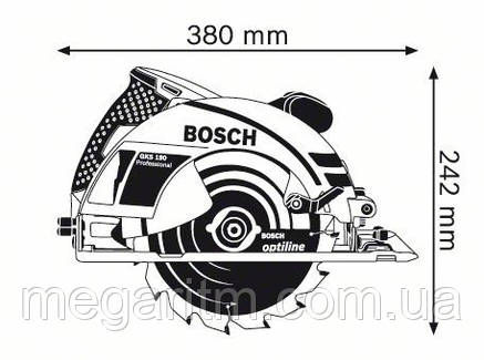 Ручна дискова пилка Bosch GKS 190 (0601623000), фото 2