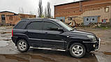 Бічні пороги труби D60 на Kia SPORTAGE 2 2004-2010 Пороги труба з проходом для КІА Спортейдж, фото 3