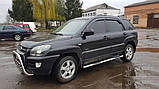 Бічні пороги труби D60 на Kia SPORTAGE 2 2004-2010 Пороги труба з проходом для КІА Спортейдж, фото 4