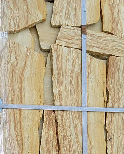 Піщаник жовтий 1 см для облицювання цоколю та фасаду будинку