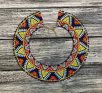Колье-силянка из чешского бисера HatynkaUA Necklace ожерелье ручной работы к вышиванке (SUN999_31)