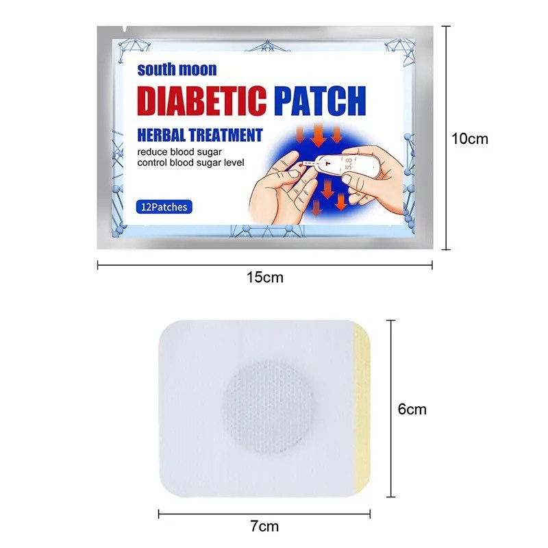 Трав'яний китайський пластир від цукрового діабету Diabetic Patch 12 шт.